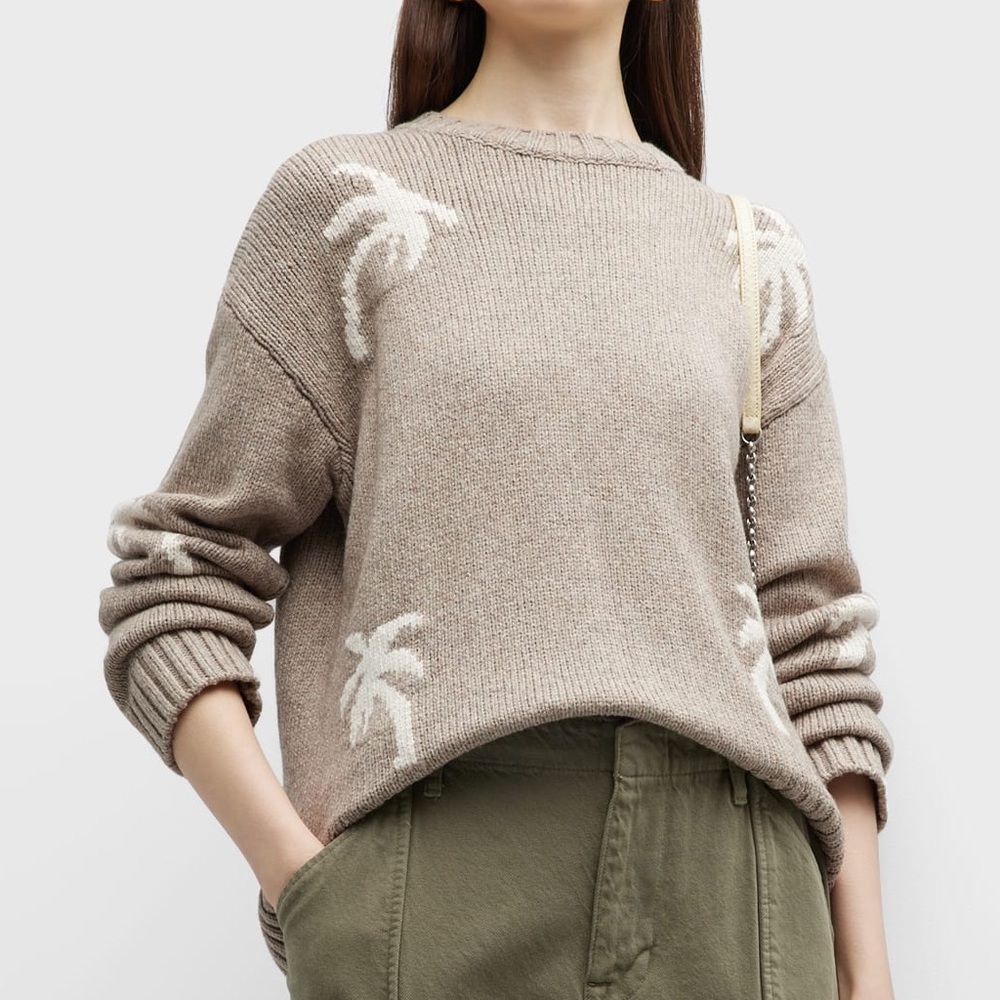 Rails Zoey Palm Tree Sweater In Oatmeal And Ivory - image 2